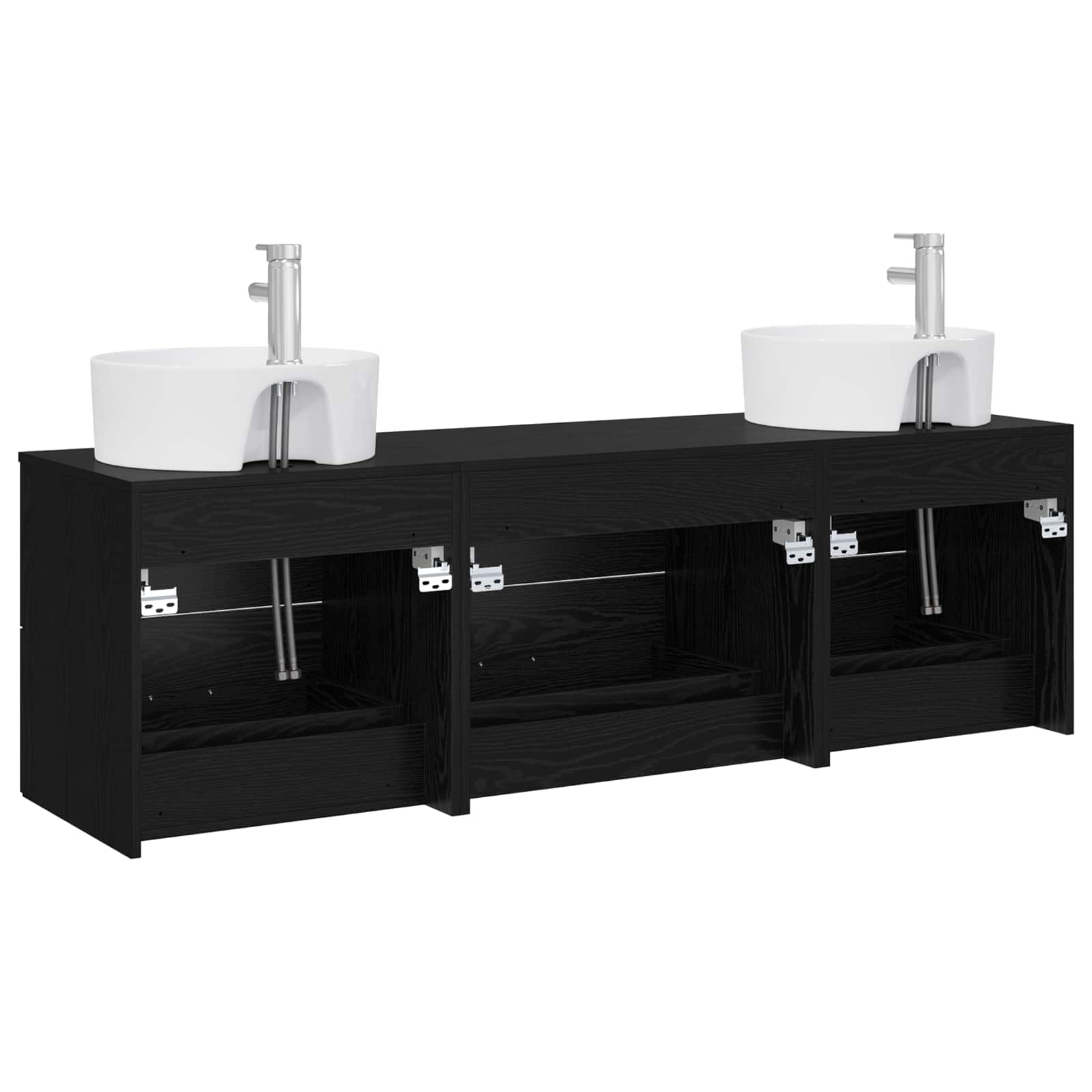 Ensemble d'armoire de salle de bain 3 pc Noir