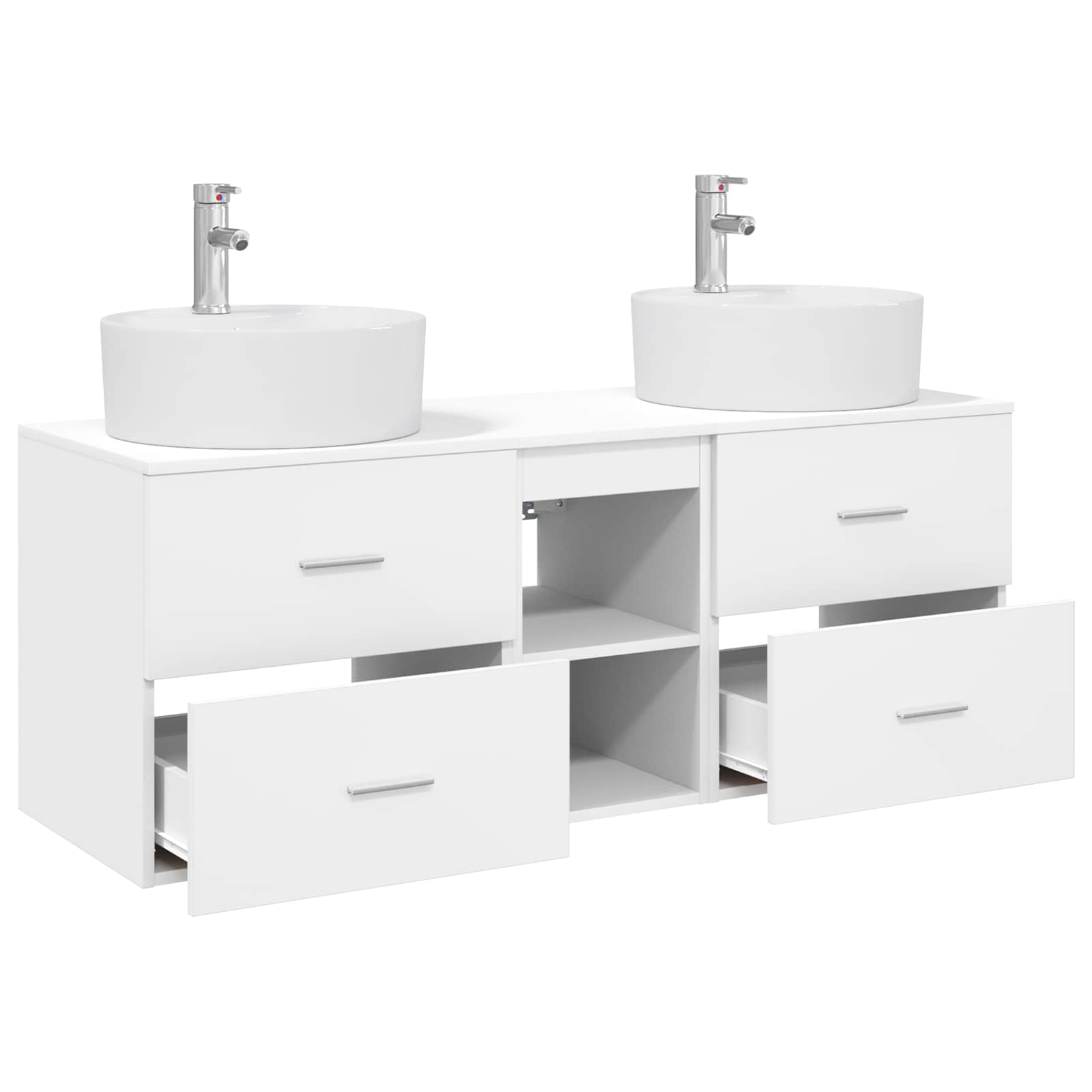 Ensemble d'armoire de salle de bain 3 pc Blanc