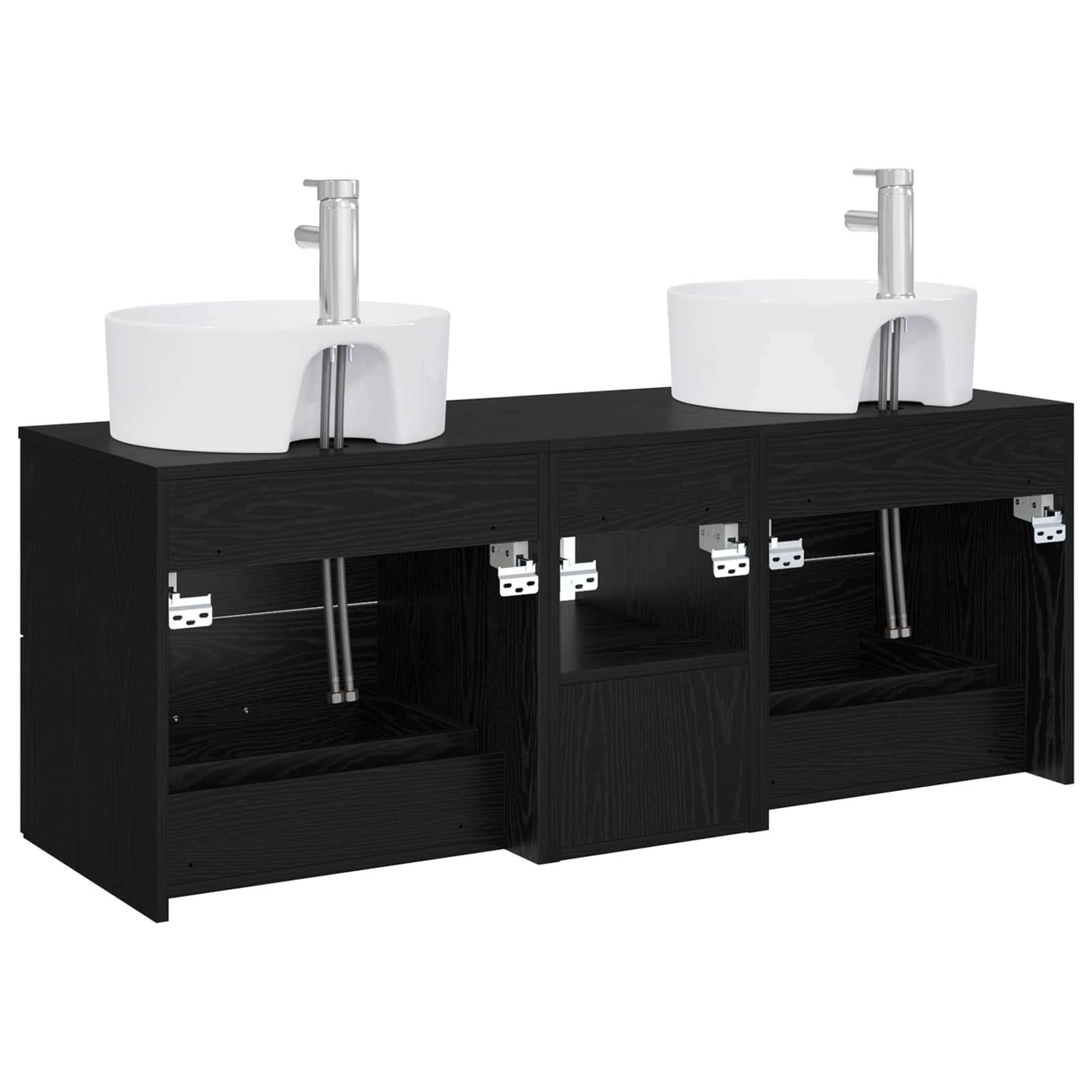 Ensemble d'armoire de salle de bain 3 pc Noir