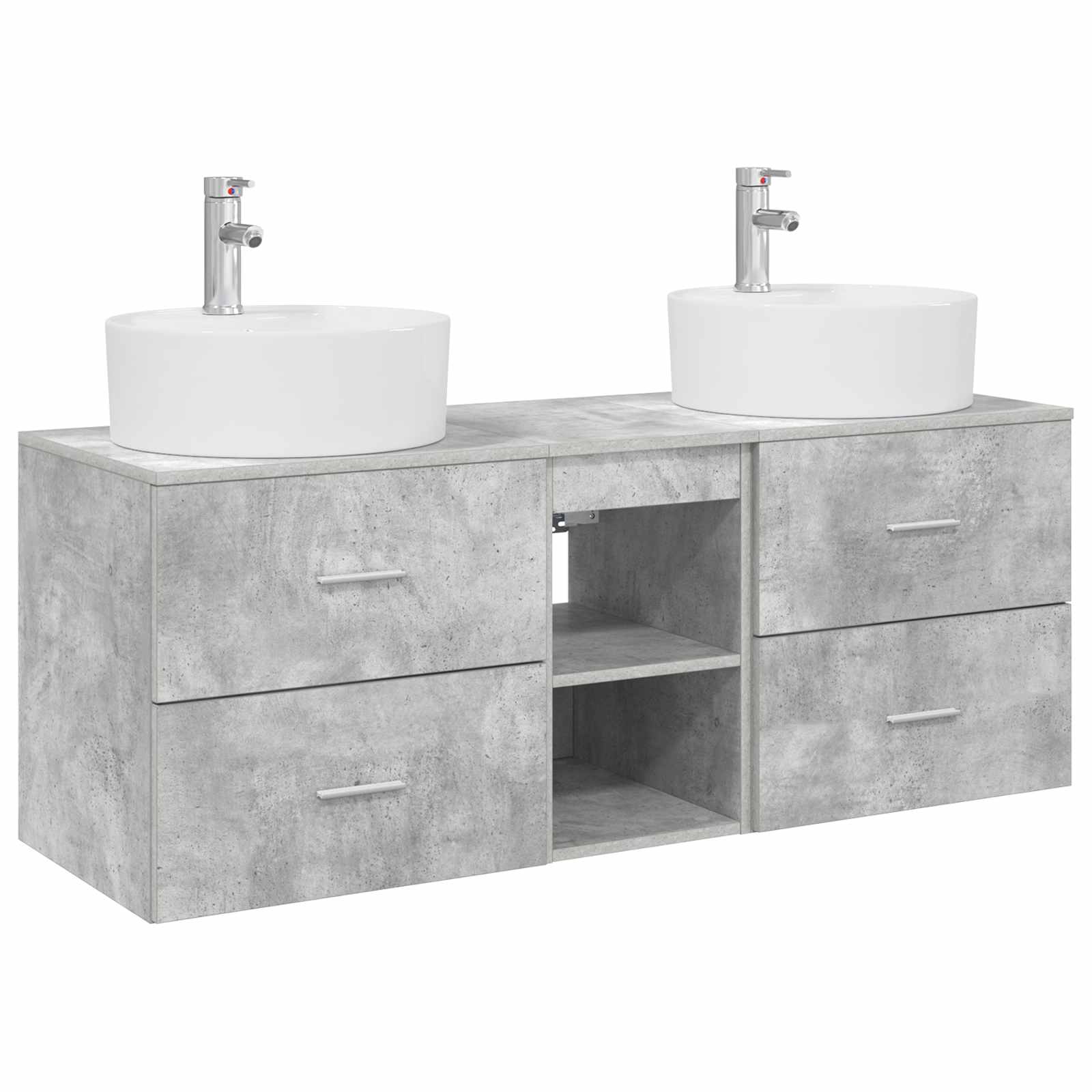 Ensemble d'armoire de salle de bain 3 pc Gris béton