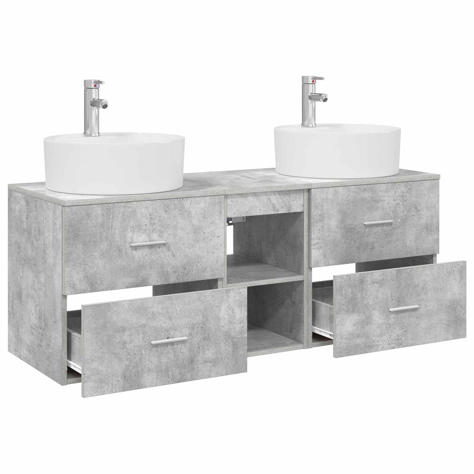 Ensemble d'armoire de salle de bain 3 pc Gris béton