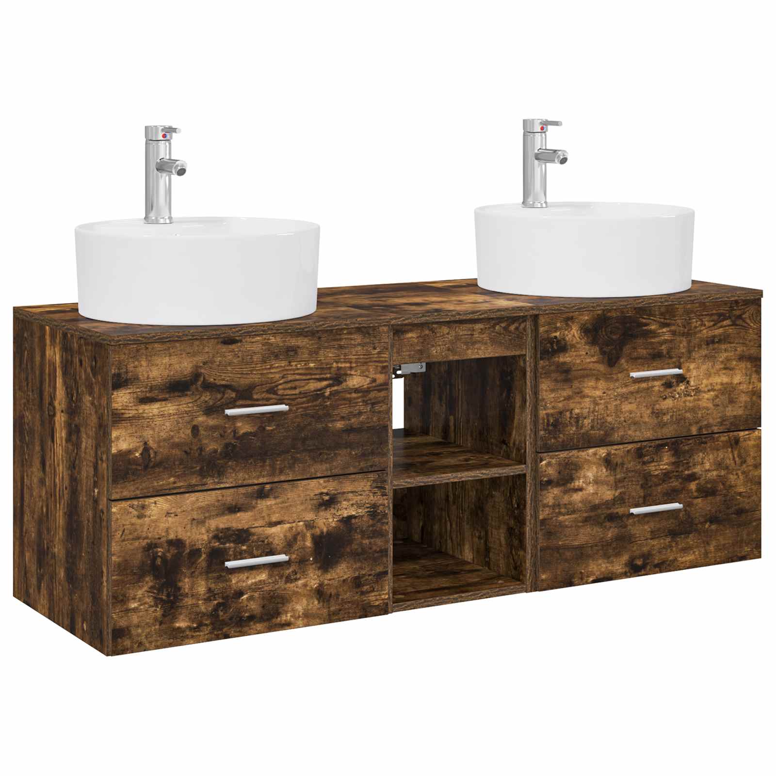 Ensemble d'armoire de salle de bain 3 pc Chêne fumé