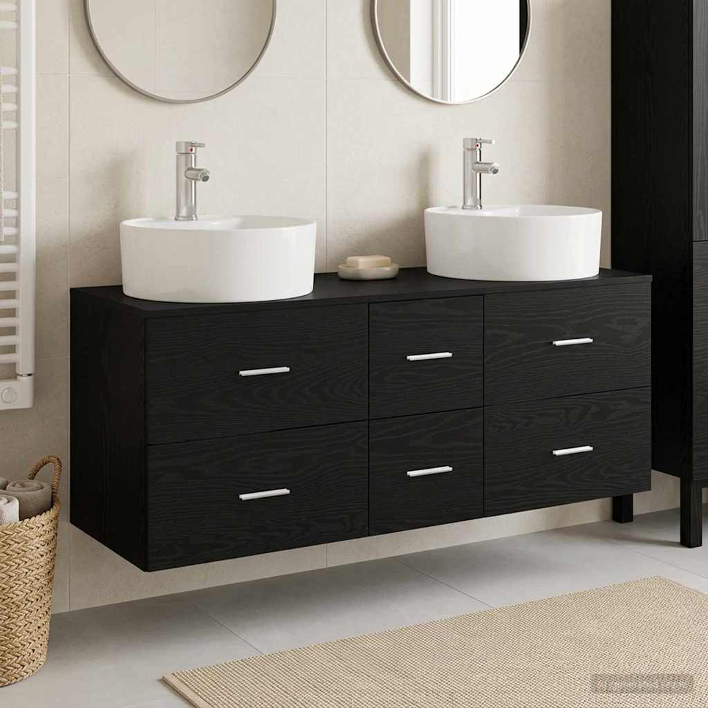 Ensemble de mobilier de salle de bain 3 pc Noir
