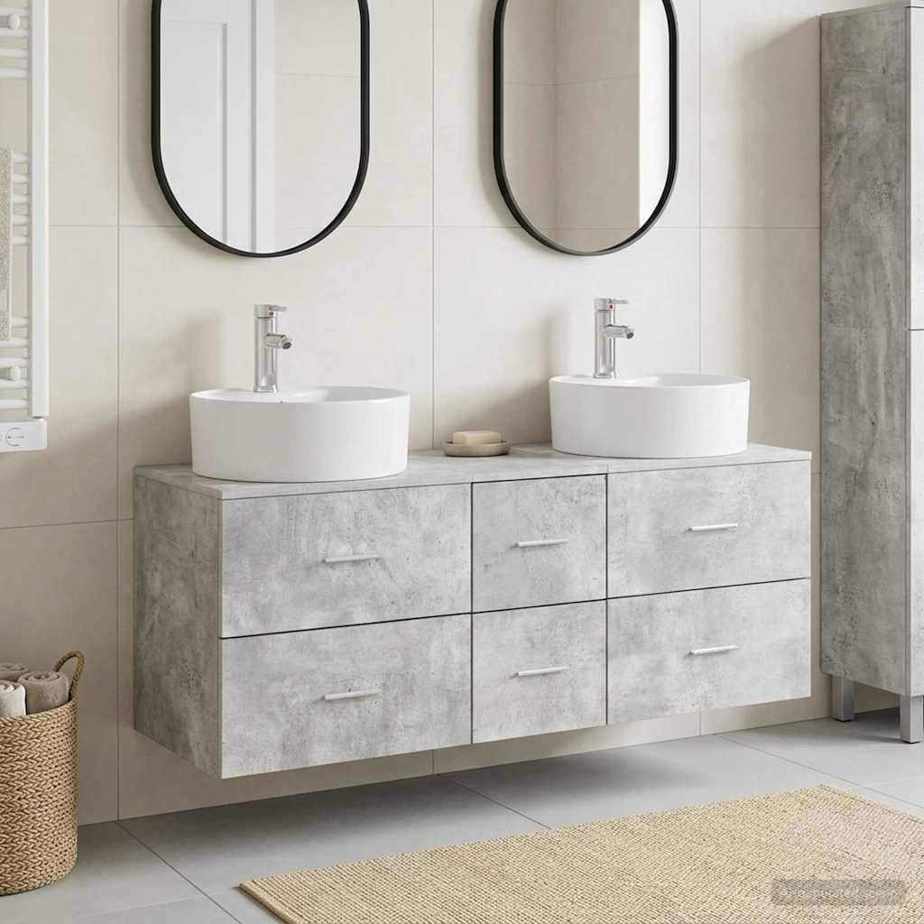Ensemble de mobilier de salle de bain 3 pc Gris béton