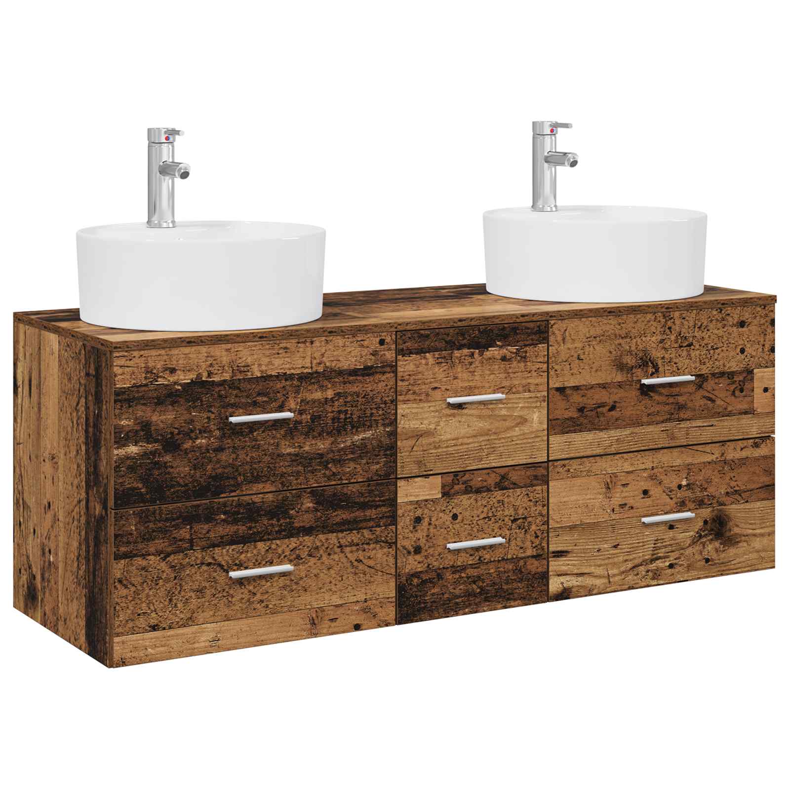 Ensemble de mobilier de salle de bain 3 pc Bois ancien