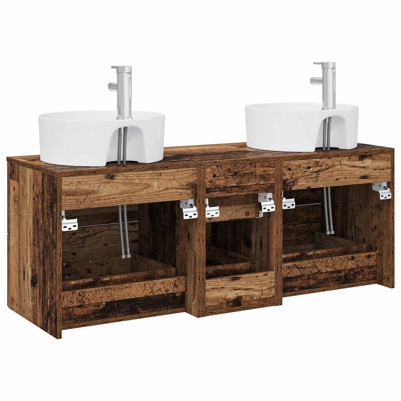 Ensemble de mobilier de salle de bain 3 pc Bois ancien