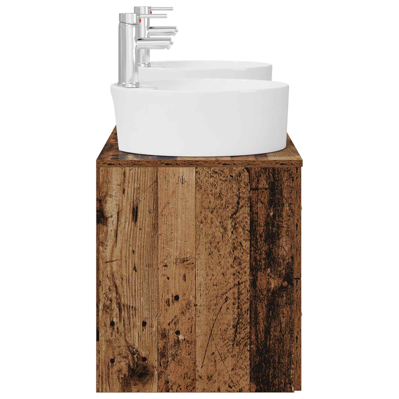 Ensemble de mobilier de salle de bain 3 pc Bois ancien