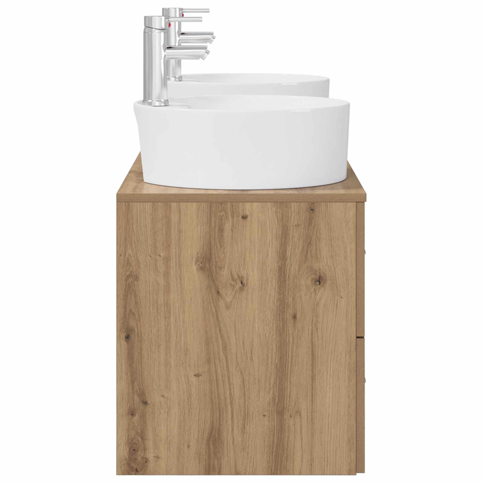Ensemble de mobilier de salle de bain 3 pc Chêne artisanal