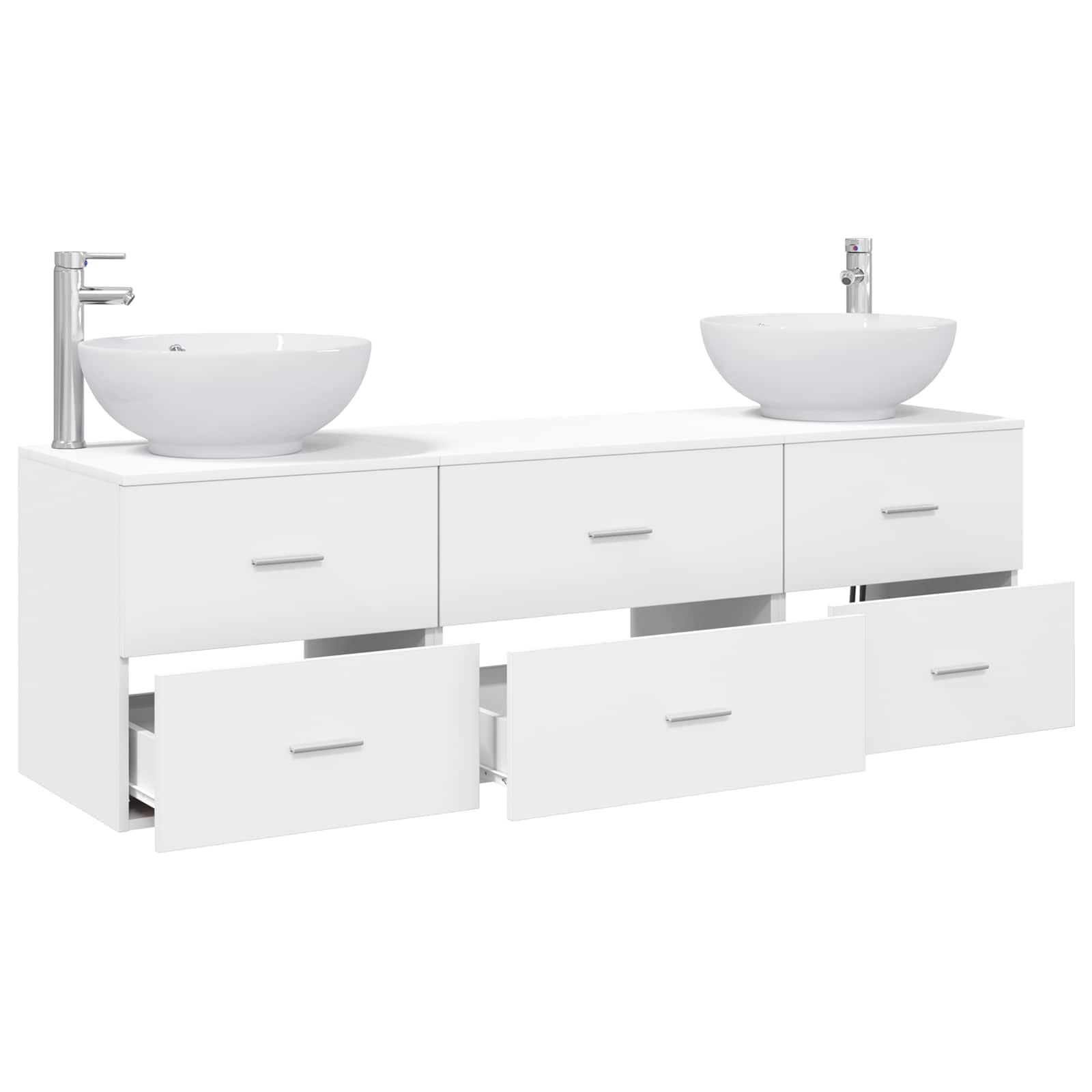 Ensemble de mobilier de salle de bain 3 pc Blanc