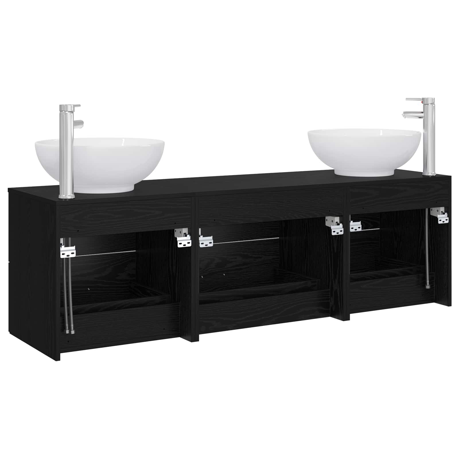 Ensemble de mobilier de salle de bain 3 pc Noir