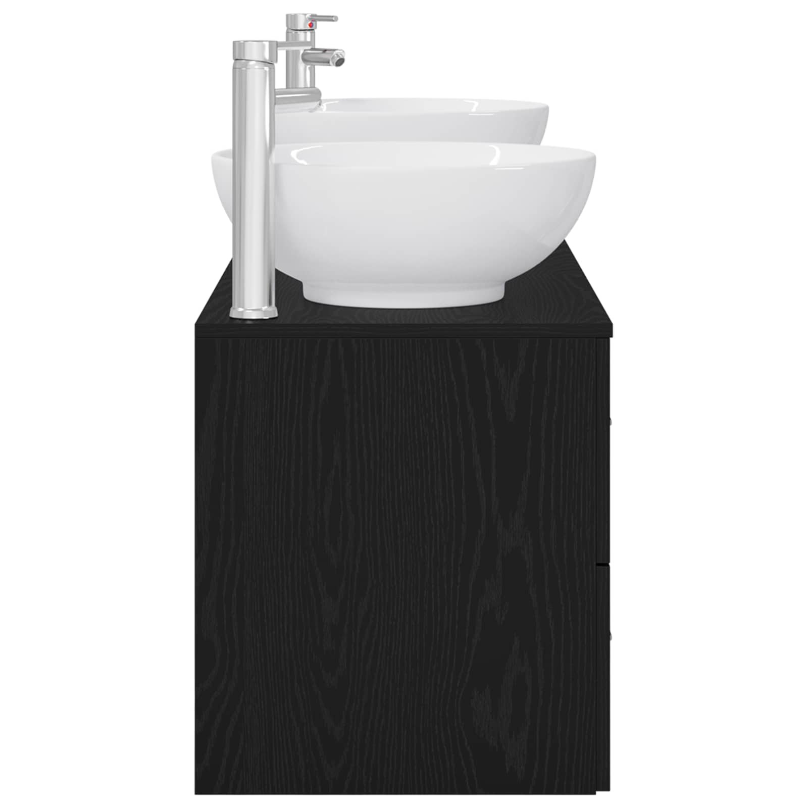 Ensemble de mobilier de salle de bain 3 pc Noir