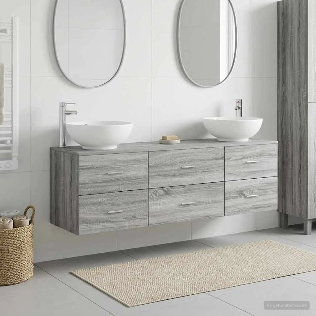 Ensemble de mobilier de salle de bain 3 pc Sonoma gris - XIOS