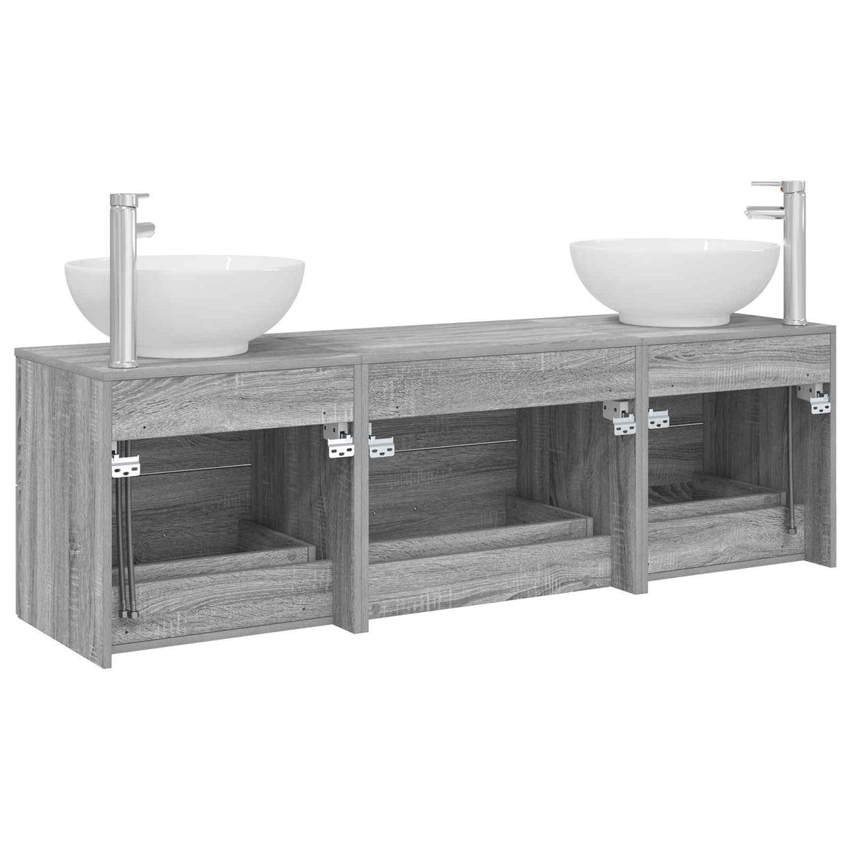 Ensemble de mobilier de salle de bain 3 pc Sonoma gris