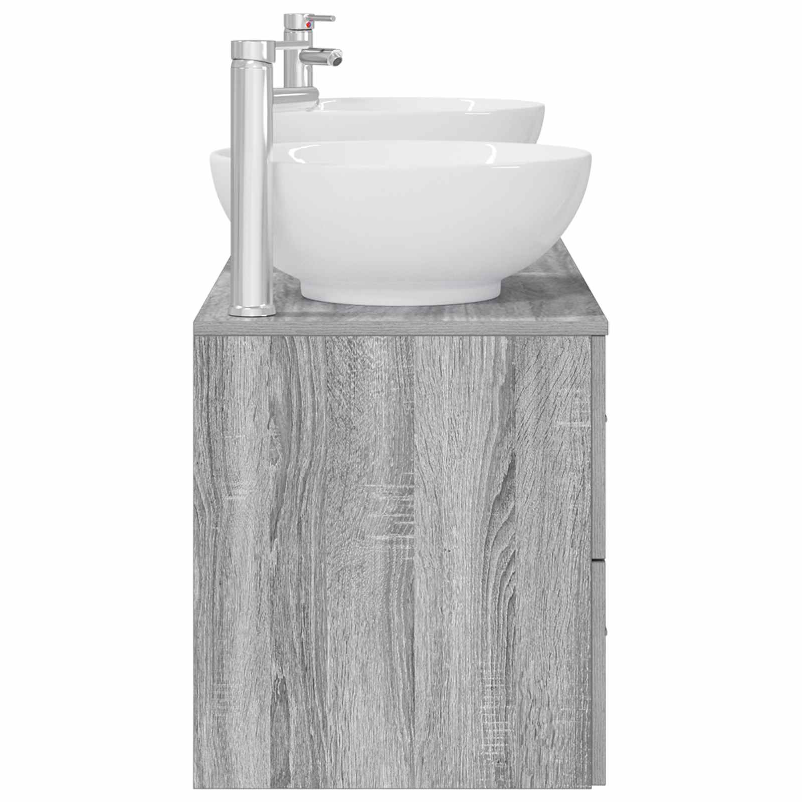 Ensemble de mobilier de salle de bain 3 pc Sonoma gris