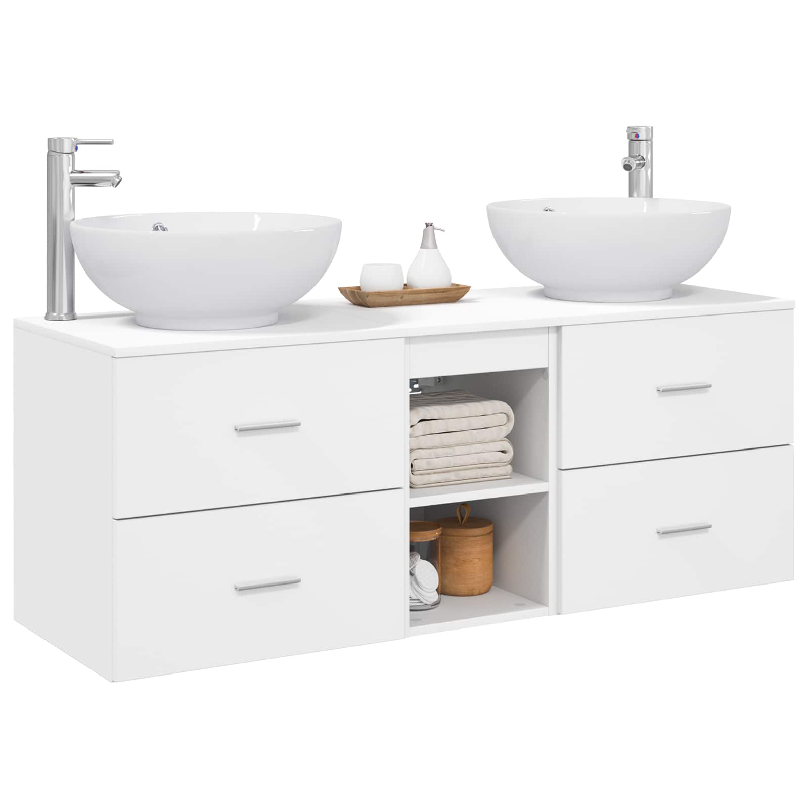 Ensemble de mobilier de salle de bain 3 pc Blanc