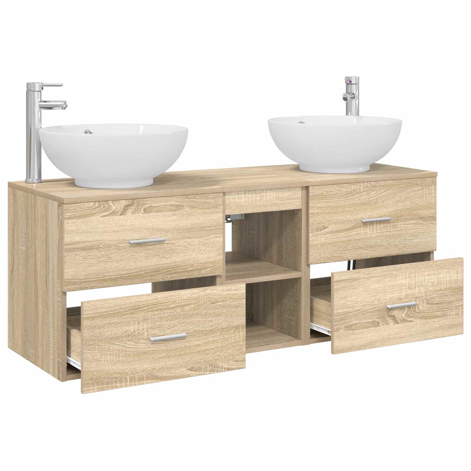 Ensemble de mobilier de salle de bain 3 pc Chêne Sonoma