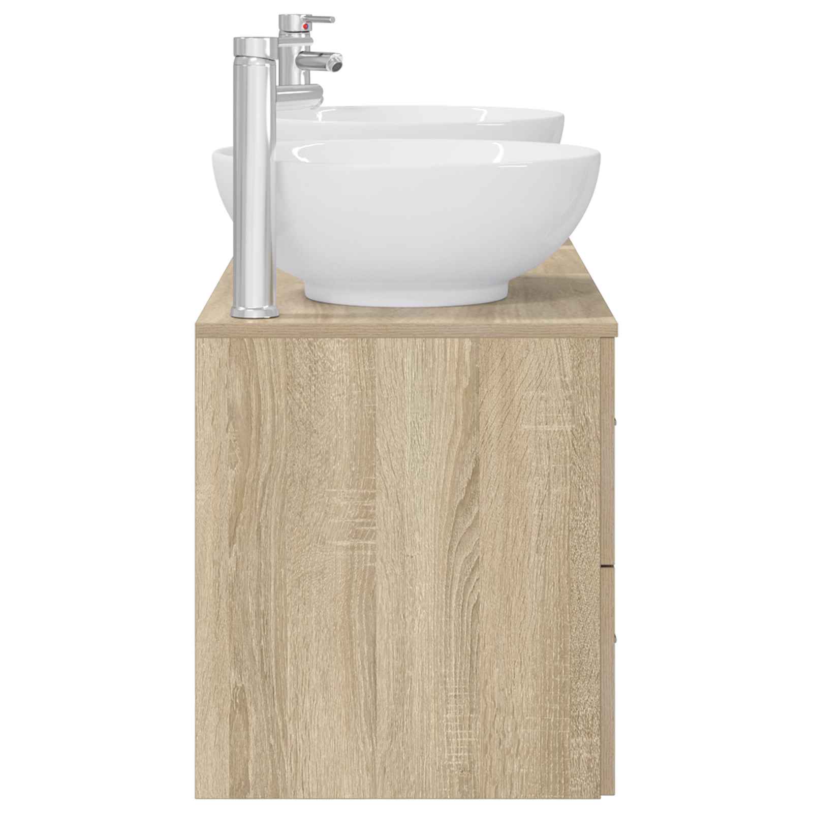 Ensemble de mobilier de salle de bain 3 pc Chêne Sonoma