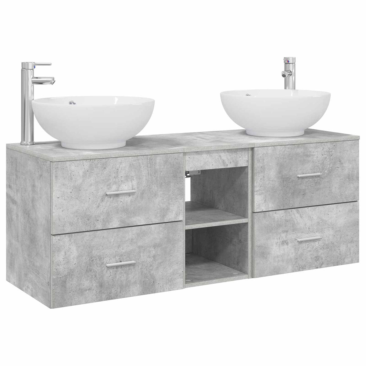 Ensemble de mobilier de salle de bain 3 pc Gris béton