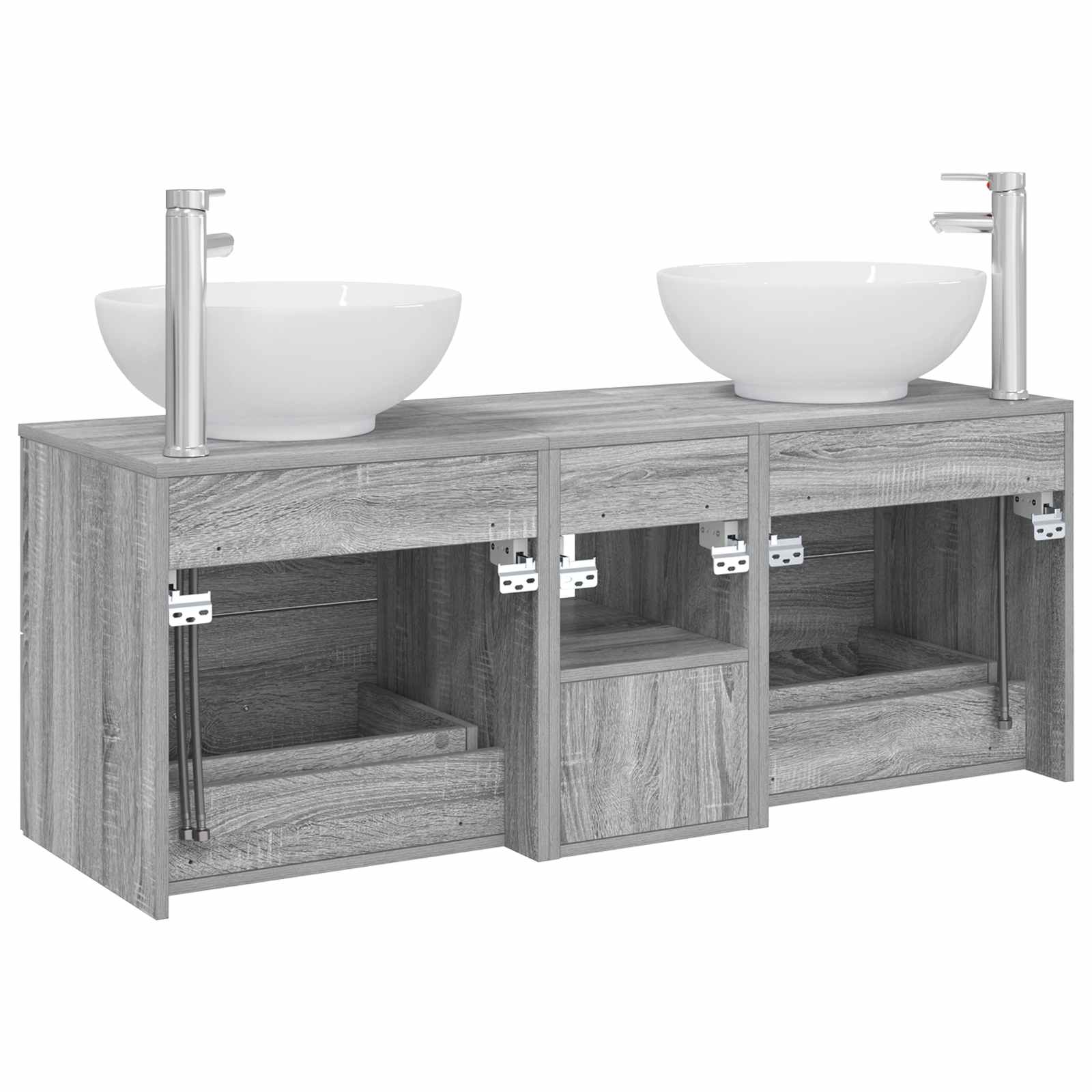 Ensemble de mobilier de salle de bain 3 pc Sonoma gris