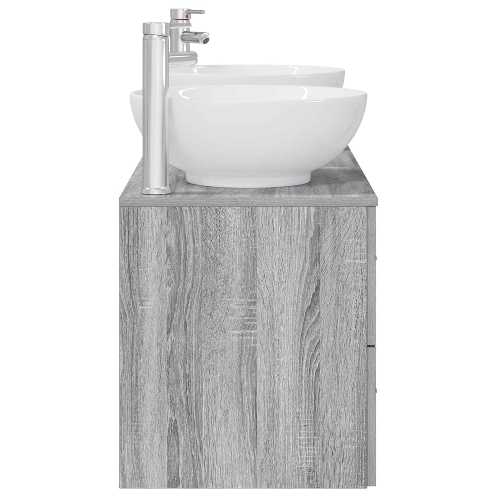 Ensemble de mobilier de salle de bain 3 pc Sonoma gris
