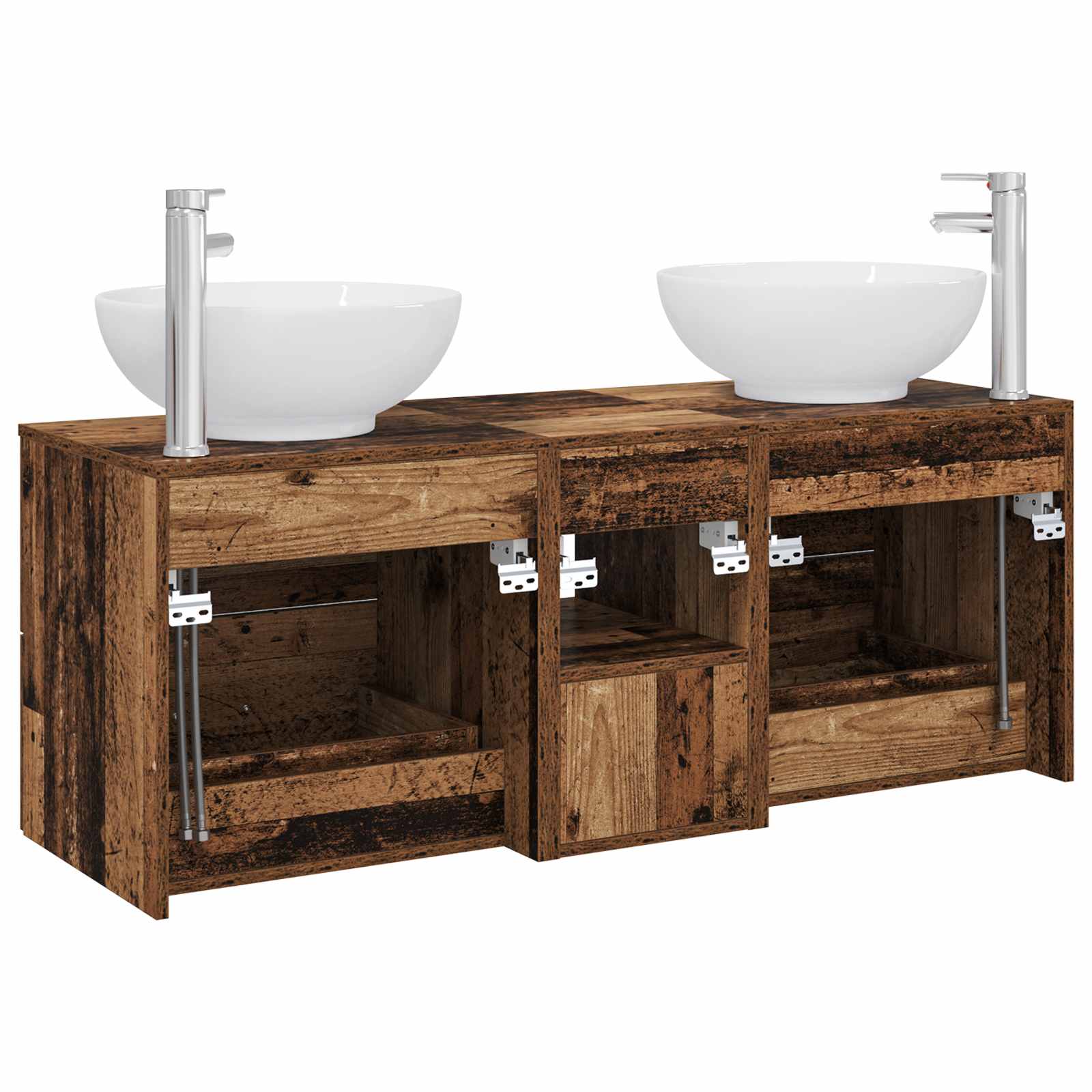 Ensemble de mobilier de salle de bain 3 pc Bois ancien