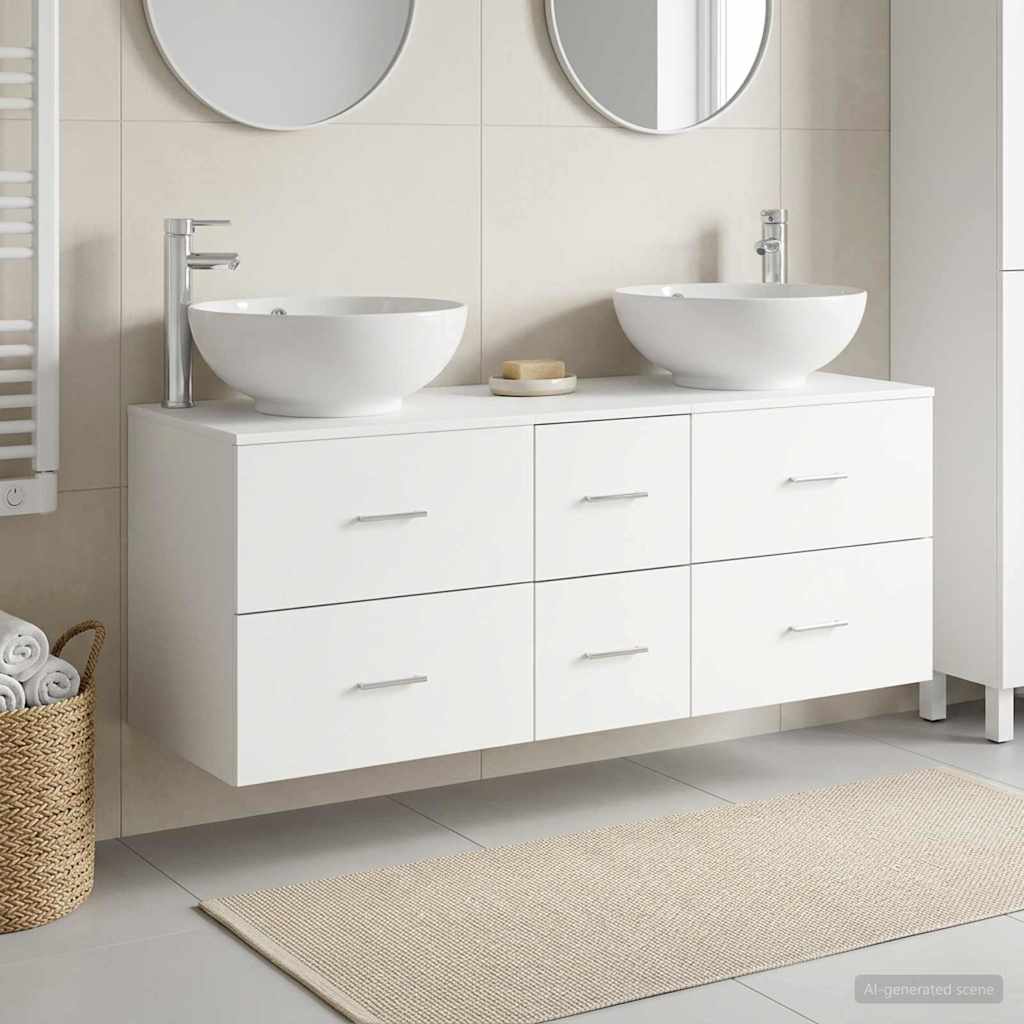 Ensemble de mobilier de salle de bain 3 pc Blanc