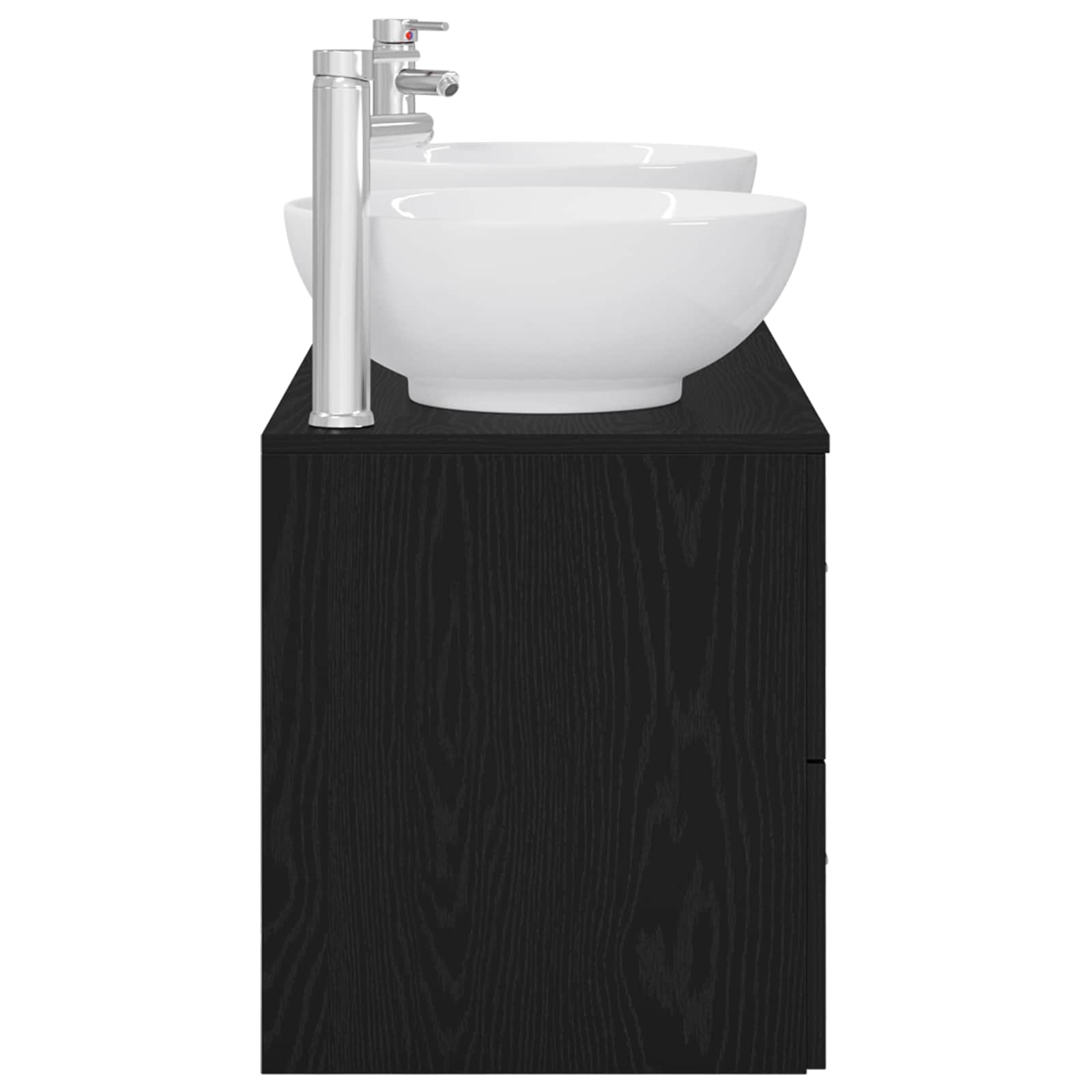Ensemble de mobilier de salle de bain 3 pc Noir