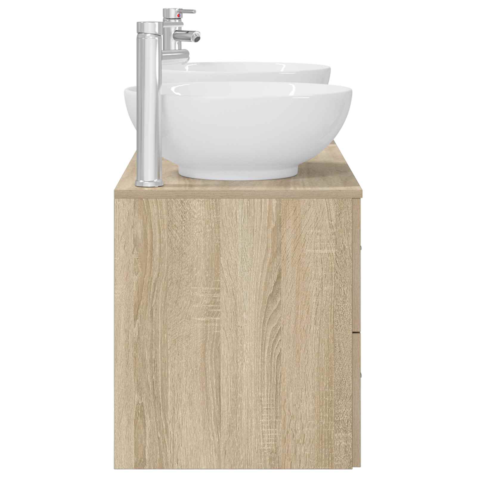 Ensemble de mobilier de salle de bain 3 pc Chêne Sonoma