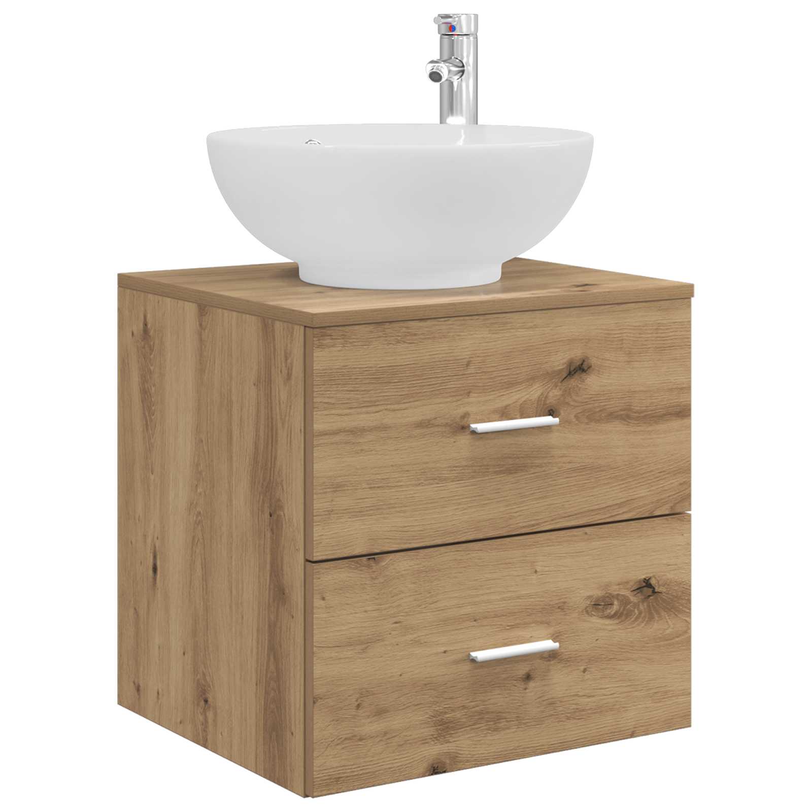 Ensemble de mobilier de salle de bain 3 pc Chêne artisanal