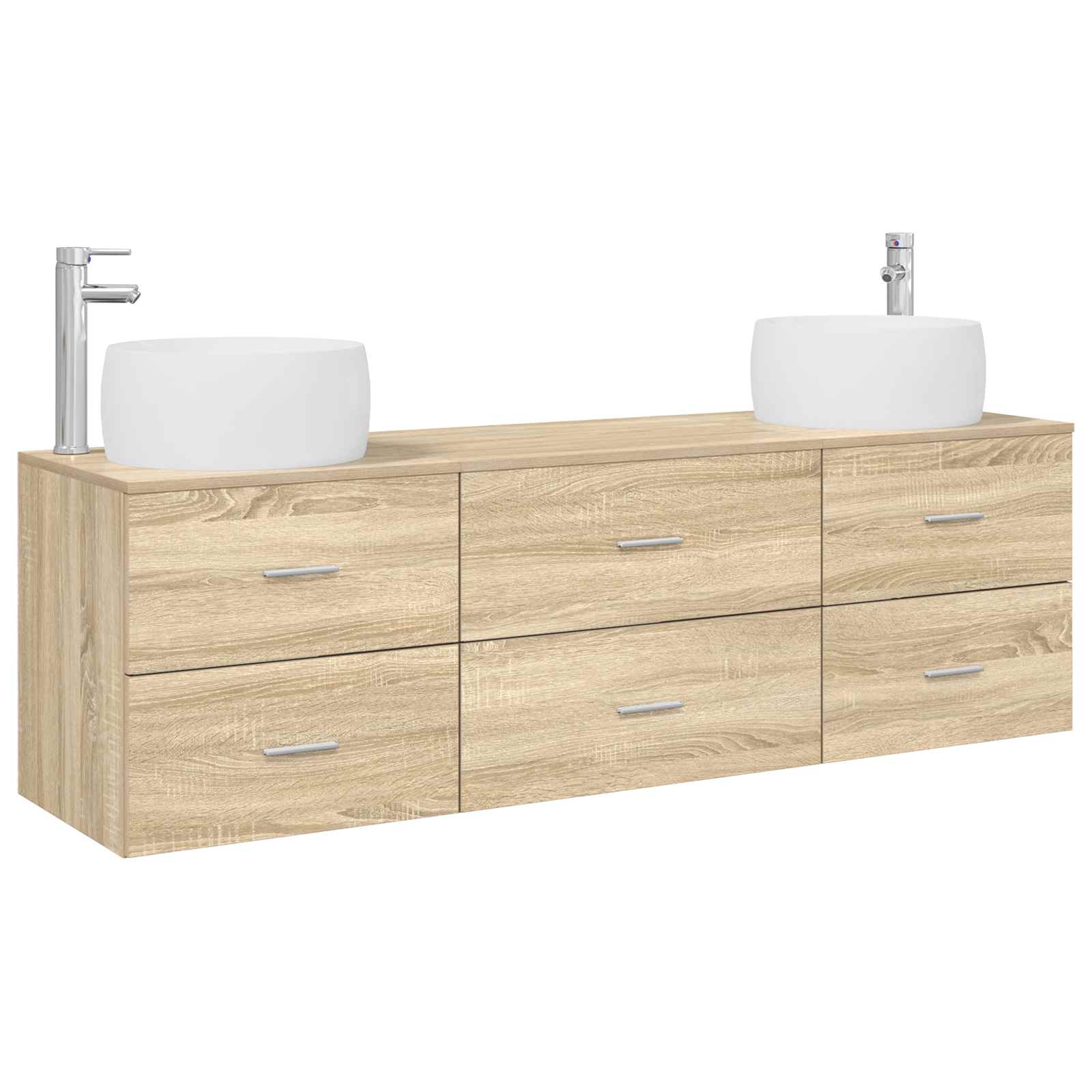 Ensemble de mobilier de salle de bain 3 pc Chêne Sonoma
