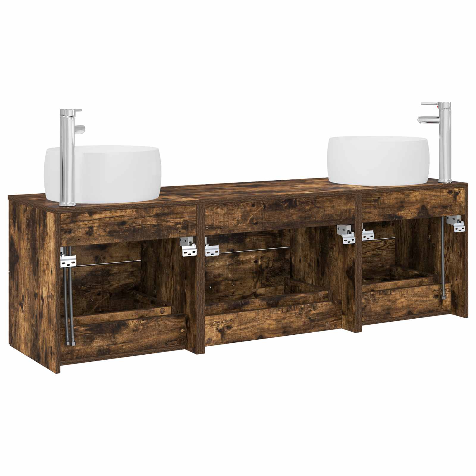 Ensemble de mobilier de salle de bain 3 pc Chêne fumé