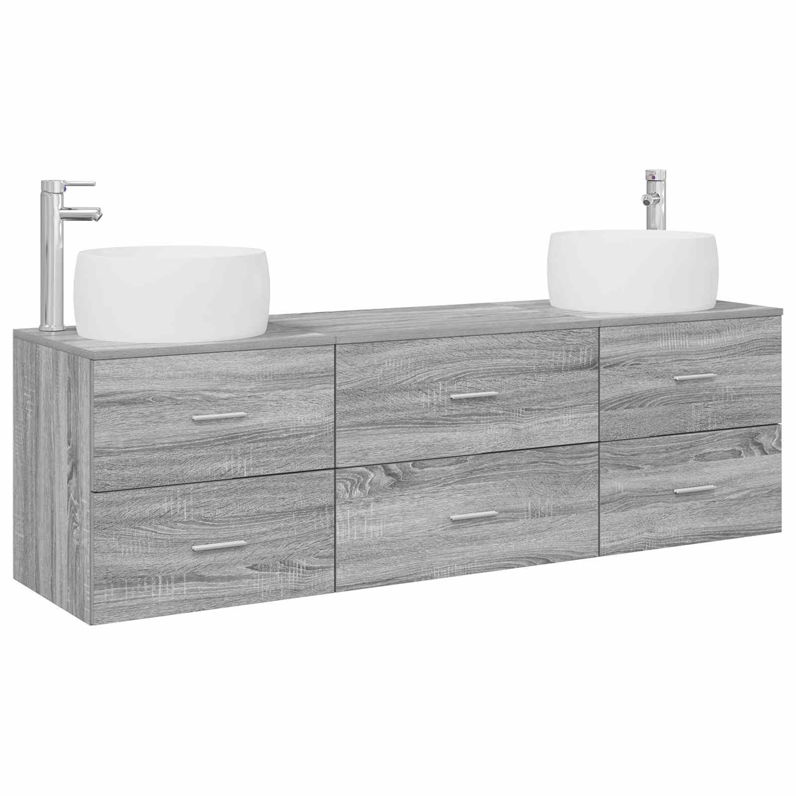 Ensemble de mobilier de salle de bain 3 pc Sonoma gris