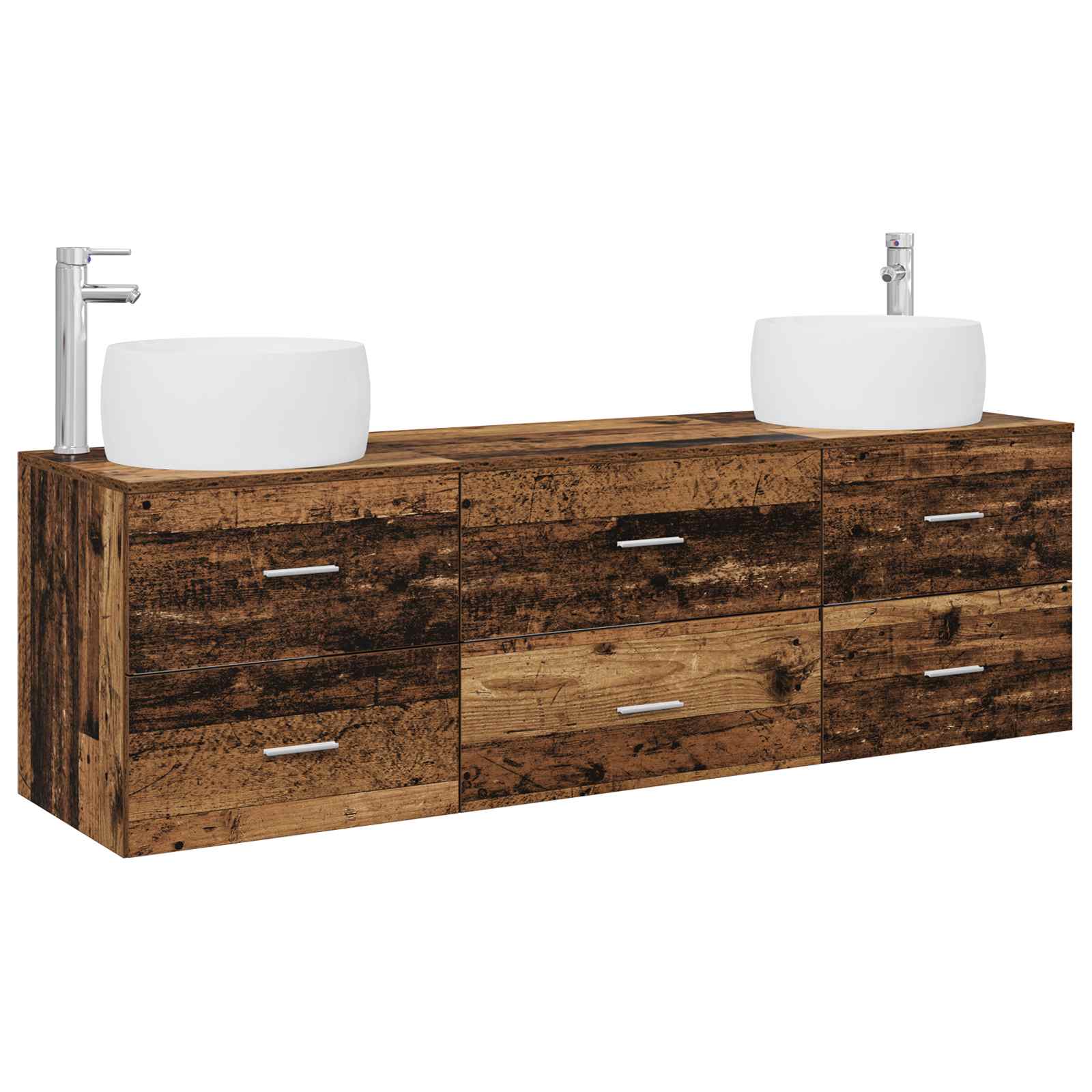 Ensemble de mobilier de salle de bain 3 pc Bois ancien