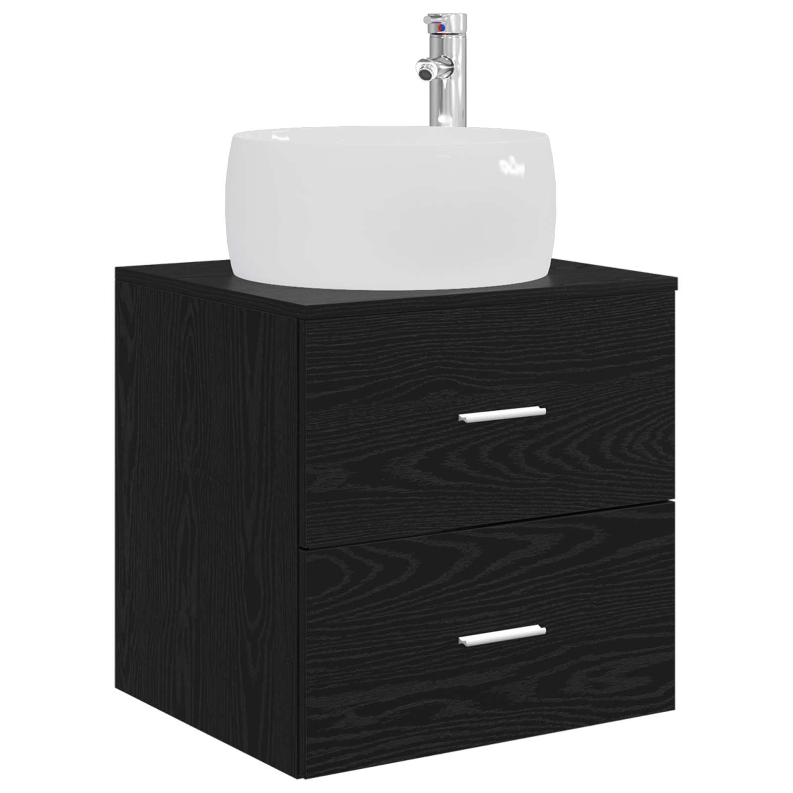 Ensemble de mobilier de salle de bain 3 pc Noir