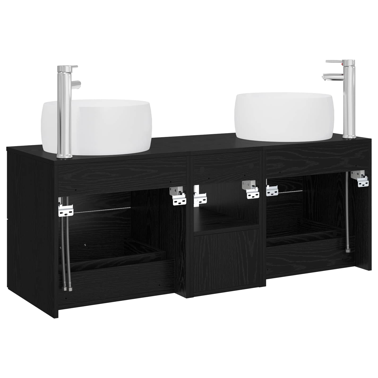 Ensemble de mobilier de salle de bain 3 pc Noir