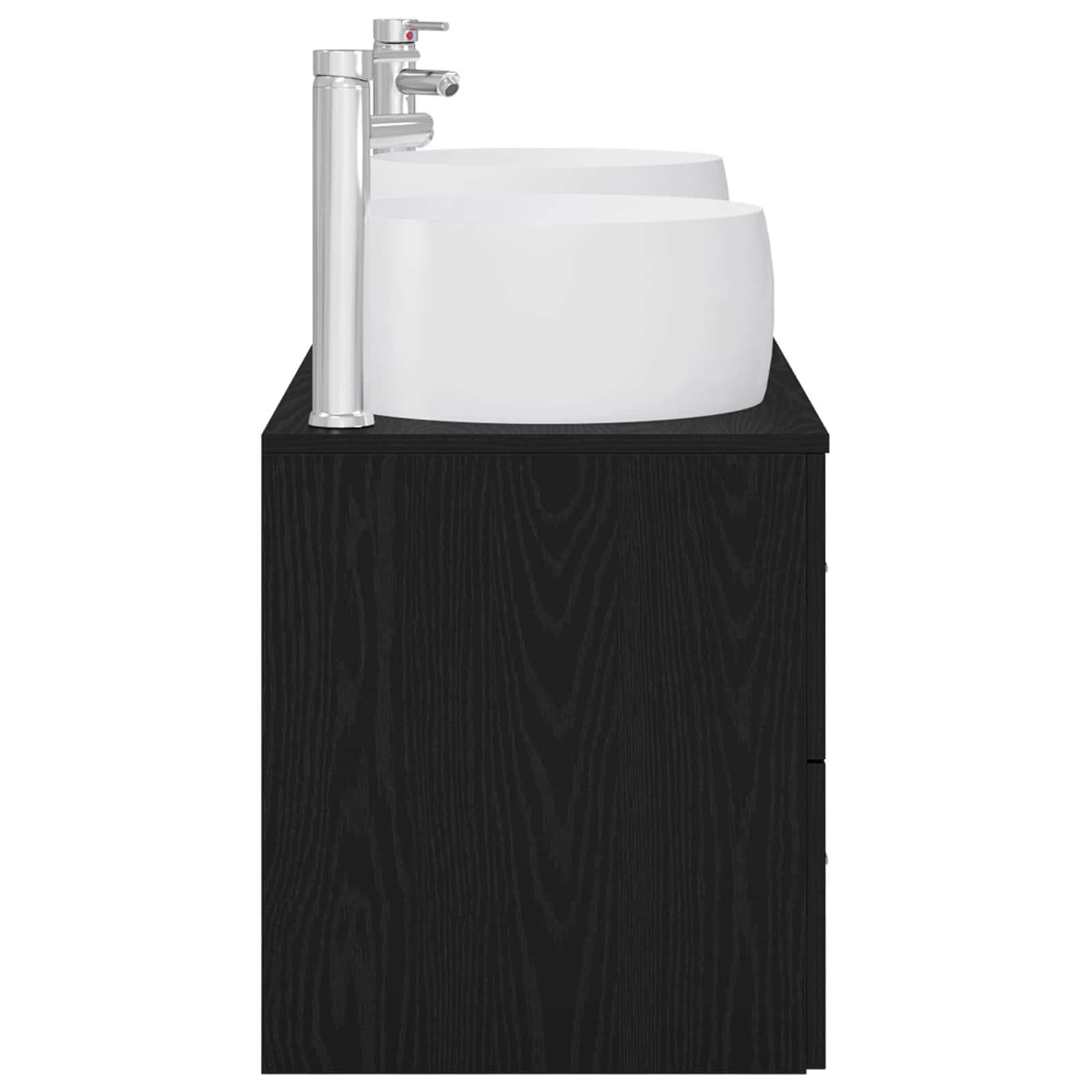Ensemble de mobilier de salle de bain 3 pc Noir