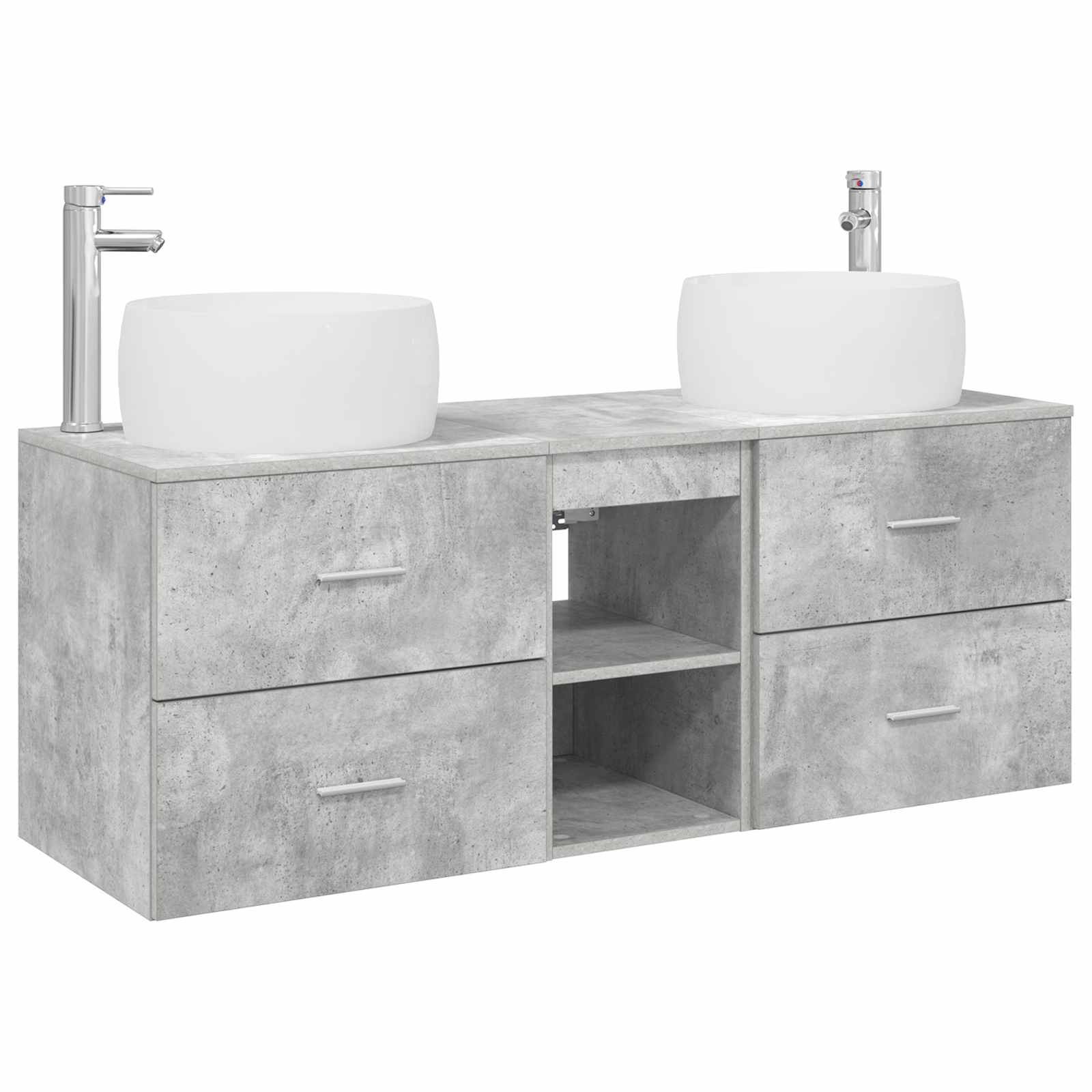 Ensemble de mobilier de salle de bain 3 pc Gris béton