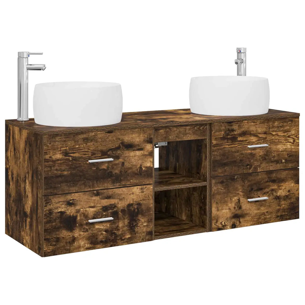 Ensemble de mobilier de salle de bain 3 pc Chêne fumé - XIOS