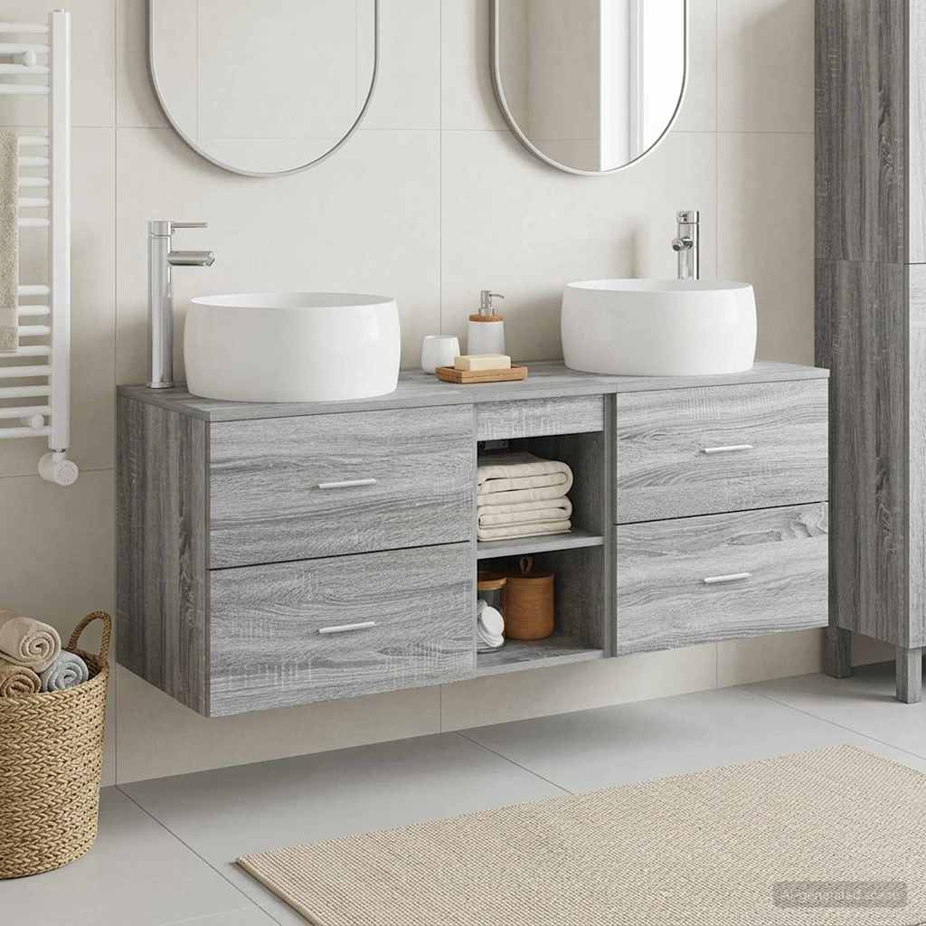 Ensemble de mobilier de salle de bain 3 pc Sonoma gris