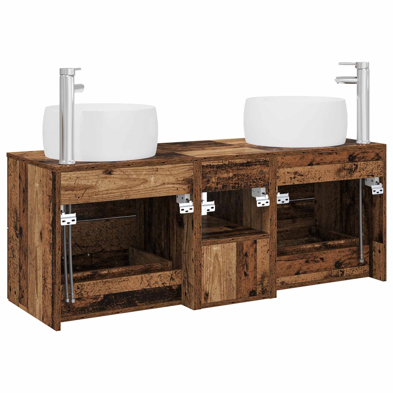 Ensemble de mobilier de salle de bain 3 pc Bois ancien