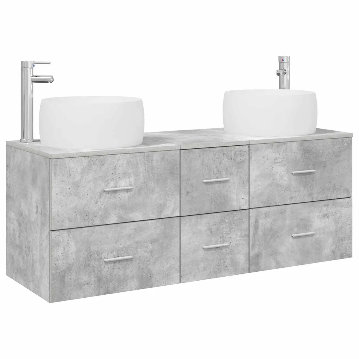 Ensemble de mobilier de salle de bain 3 pc Gris béton - XIOS