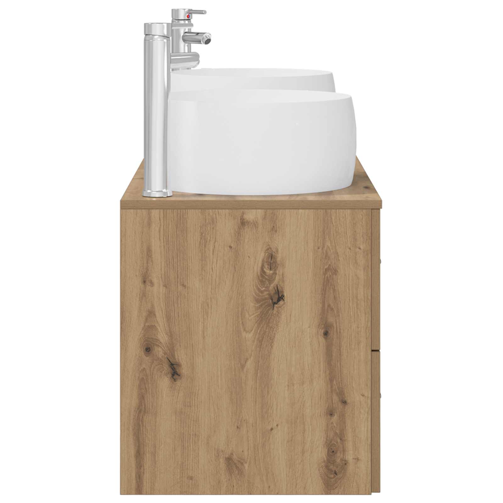 Ensemble de mobilier de salle de bain 3 pc Chêne artisanal