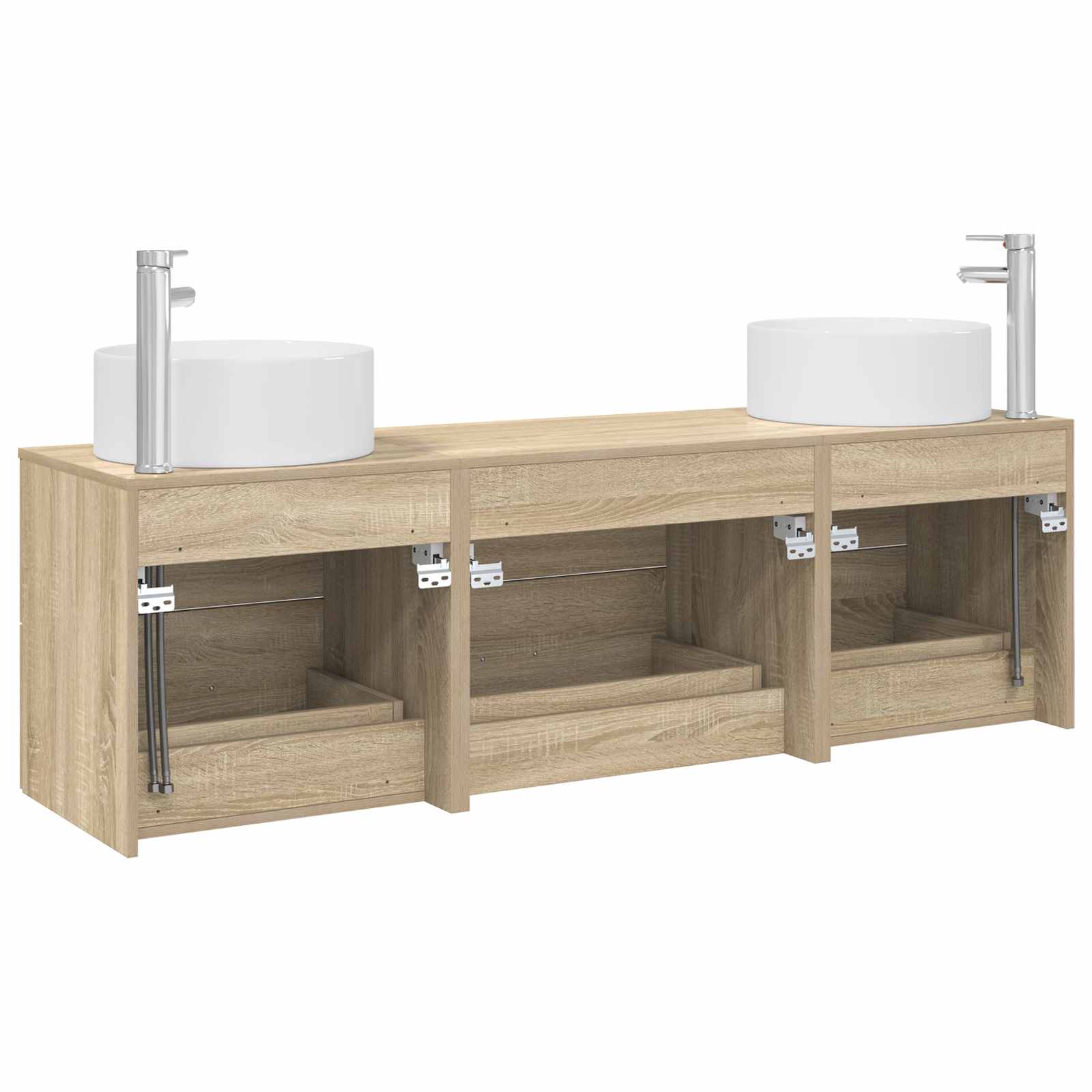 Ensemble de mobilier de salle de bain 3 pc Chêne Sonoma