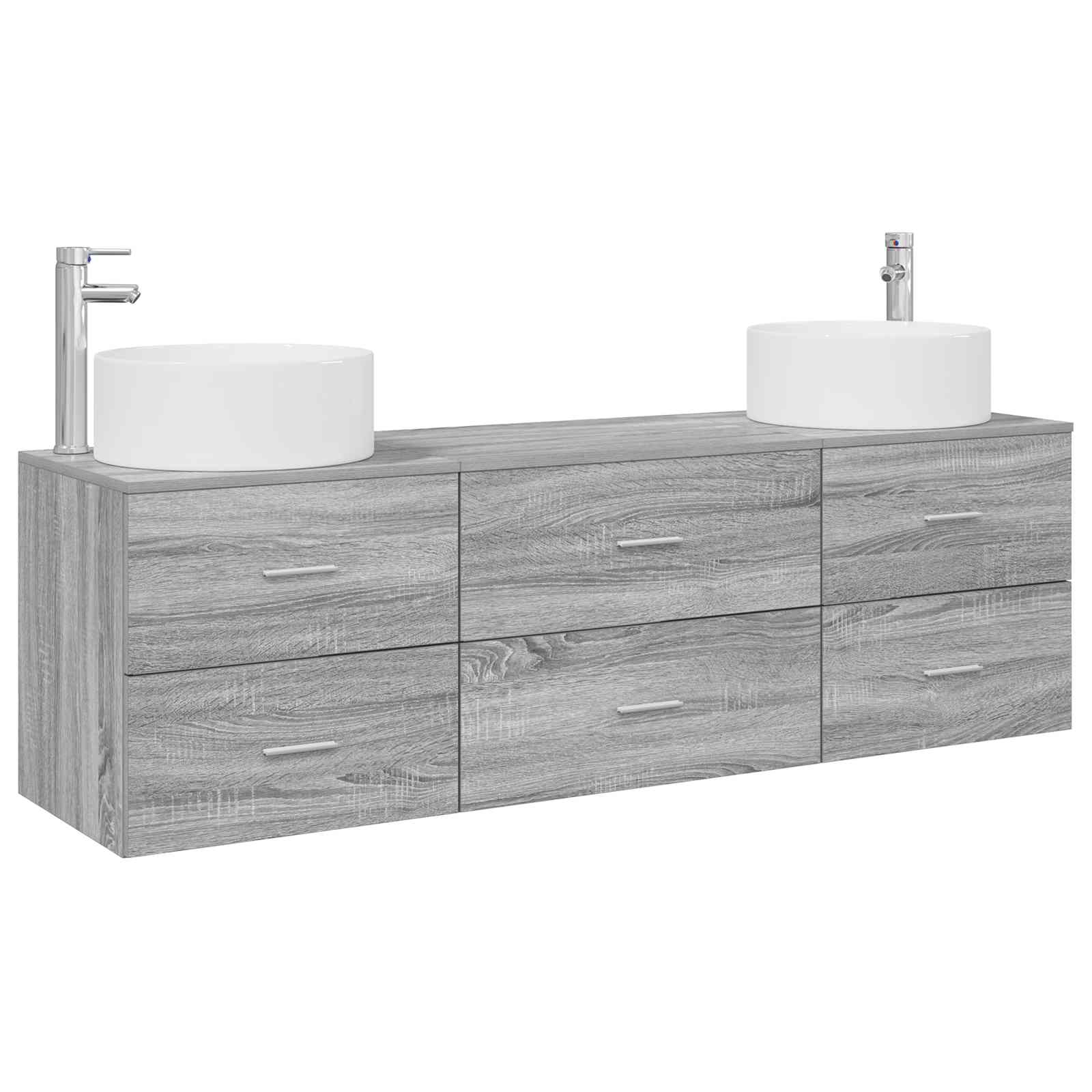 Ensemble de mobilier de salle de bain 3 pc Sonoma gris