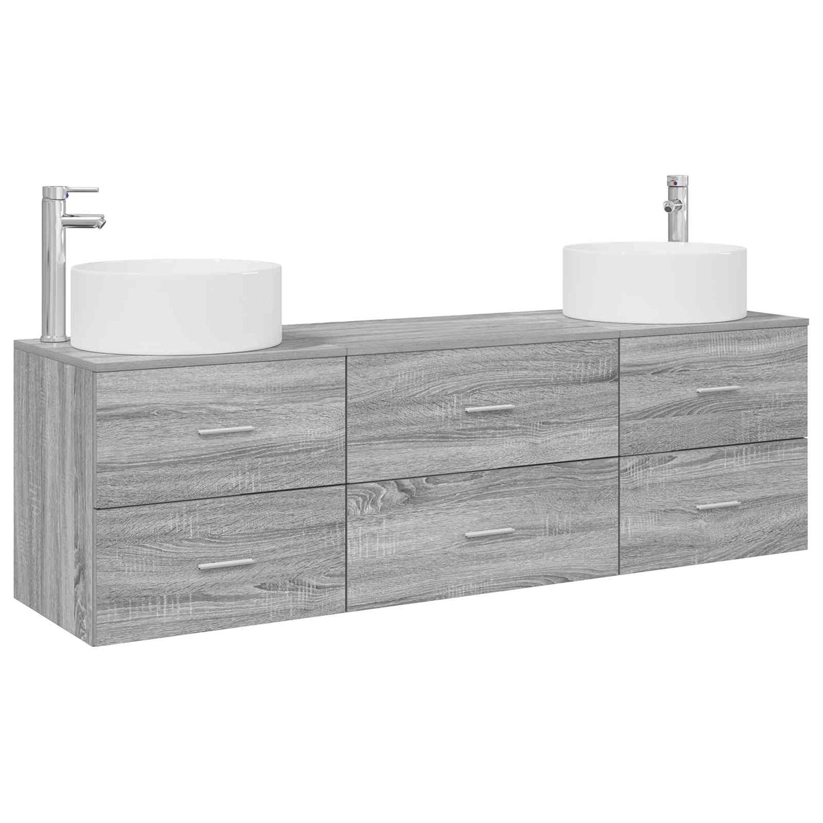 Ensemble de mobilier de salle de bain 3 pc Sonoma gris