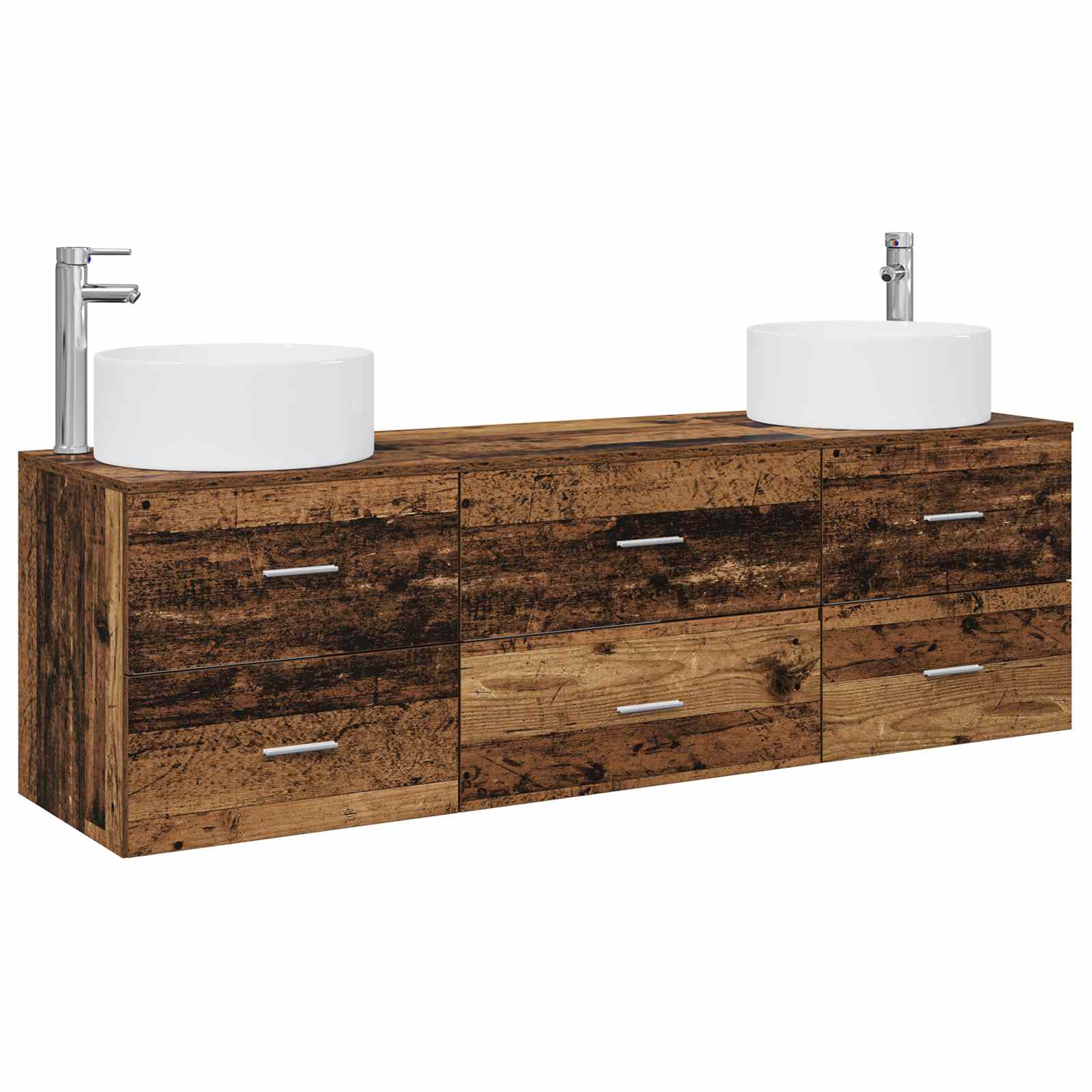 Ensemble de mobilier de salle de bain 3 pc Bois ancien