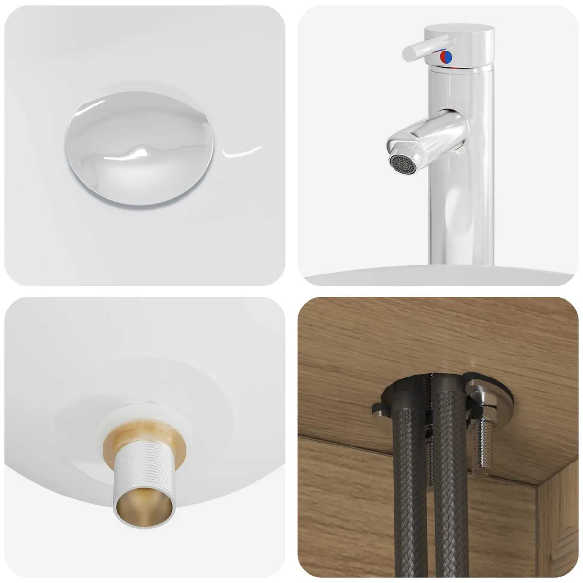 Ensemble de mobilier de salle de bain 3 pc Chêne artisanal - XIOS