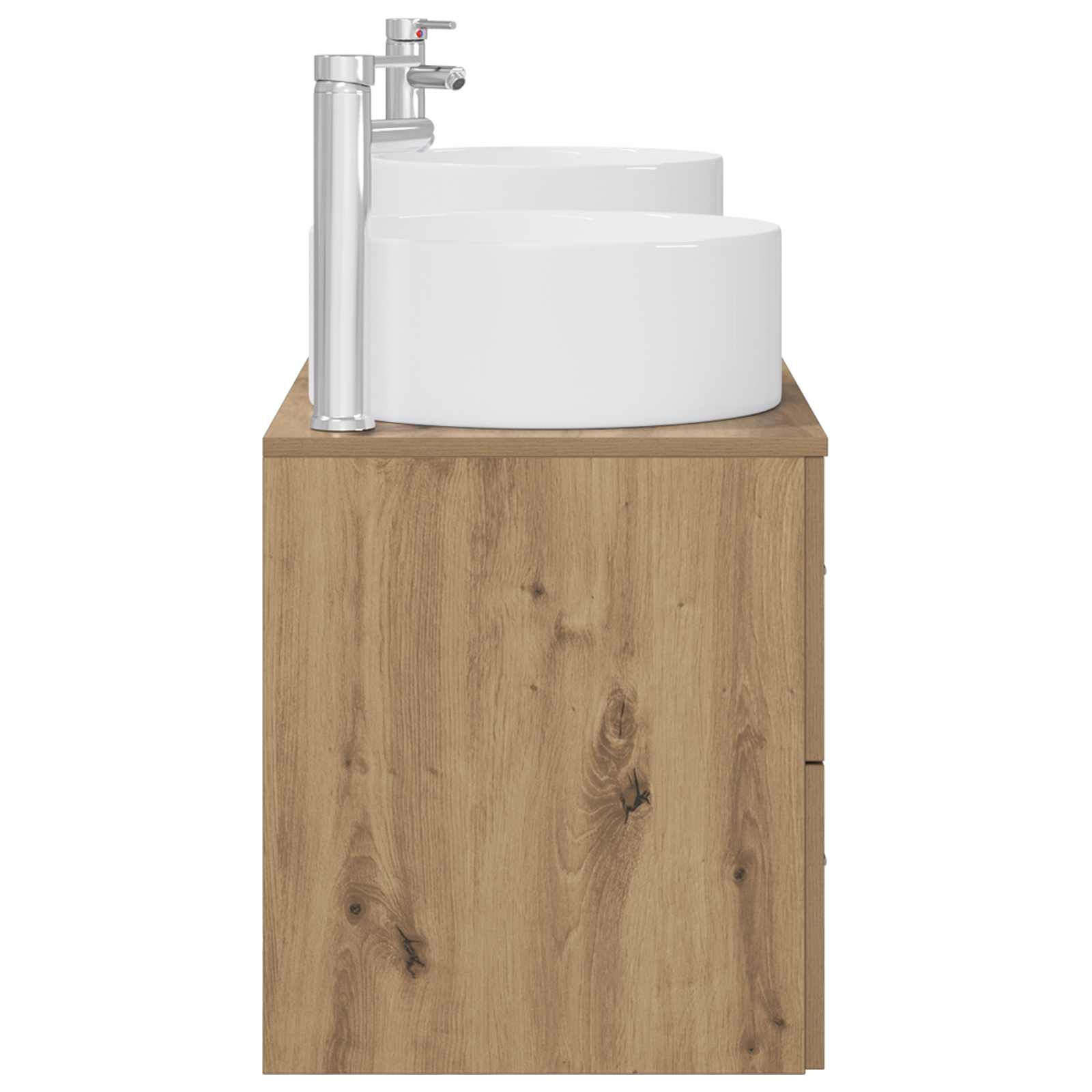 Ensemble de mobilier de salle de bain 3 pc Chêne artisanal