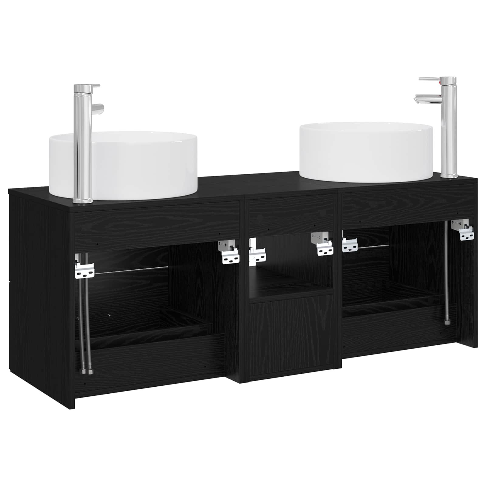 Ensemble de mobilier de salle de bain 3 pc Noir