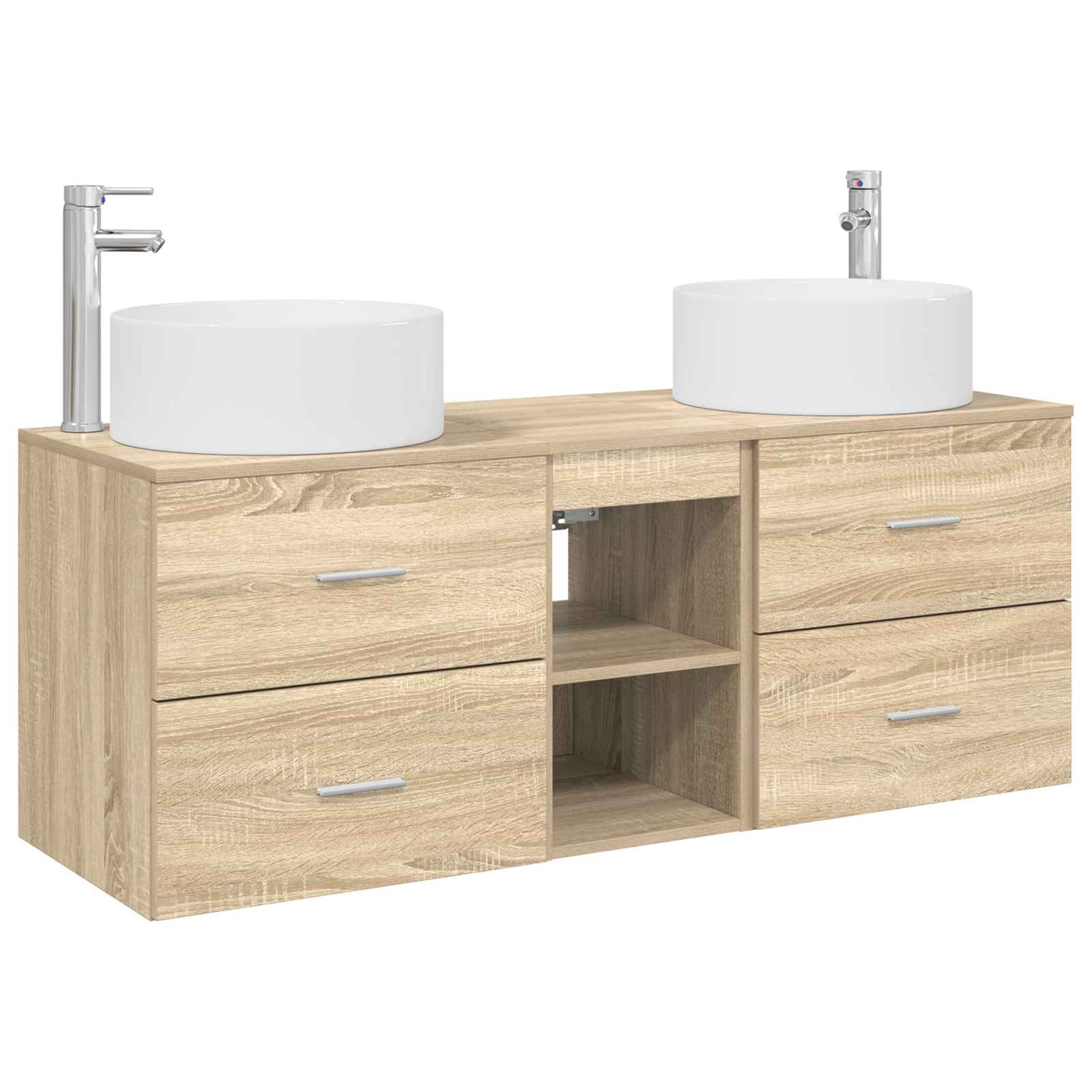 Ensemble de mobilier de salle de bain 3 pc Chêne Sonoma